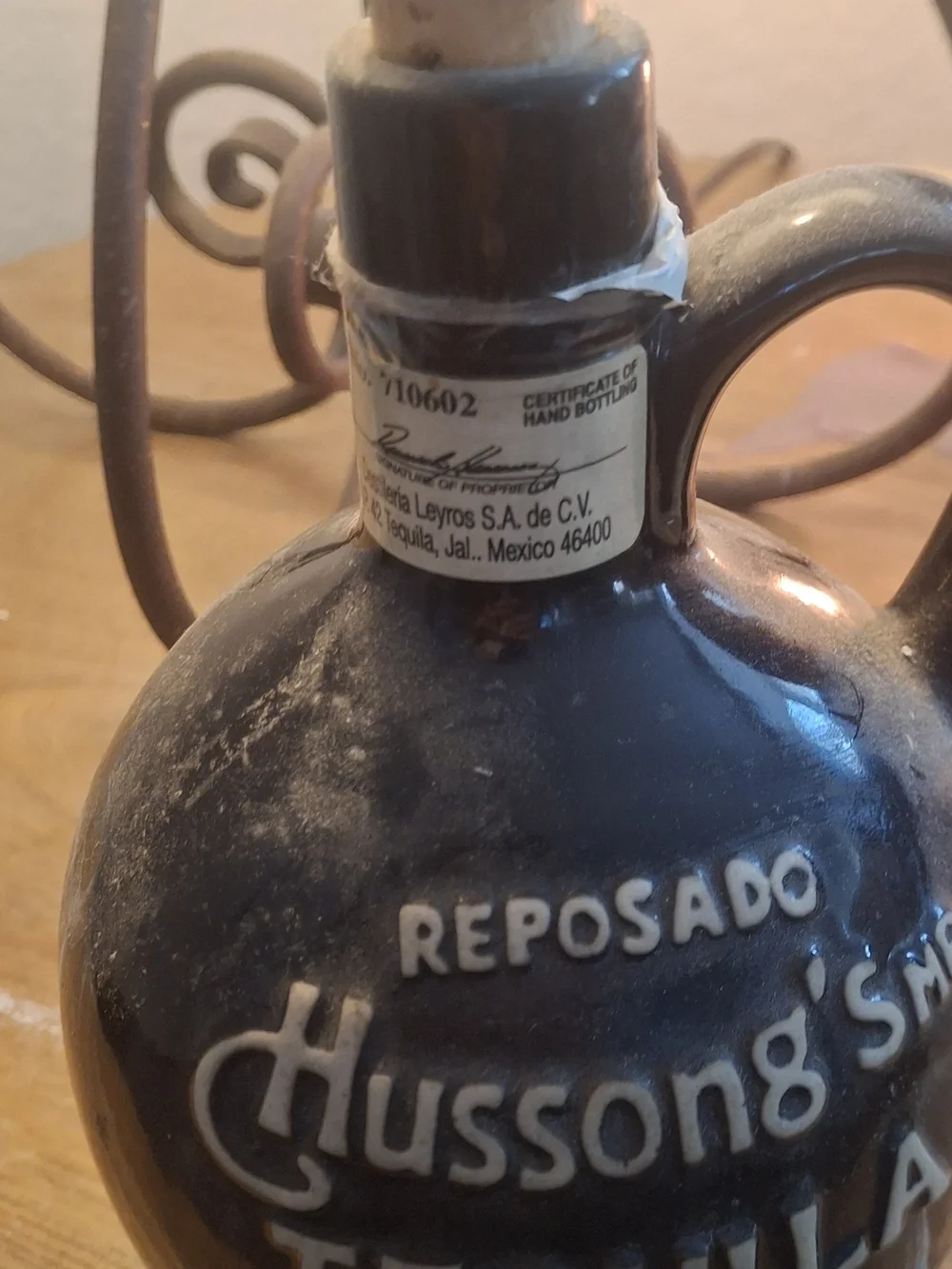 Vintage Reposado Tequila Ceramic Decanter - Black